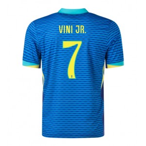 Fotbalové Dres Brazílie Vinicius Junior #7 Venkovní Oblečení Copa America 2024 Krátký Rukáv